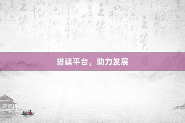 搭建平台，助力发展